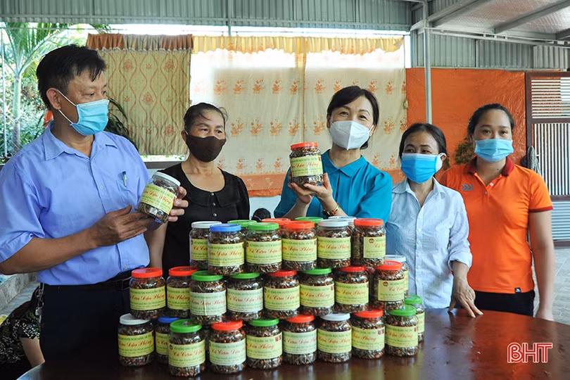 Bà con Hà Tĩnh quyên góp nhu yếu phẩm ủng hộ đồng bào miền Nam