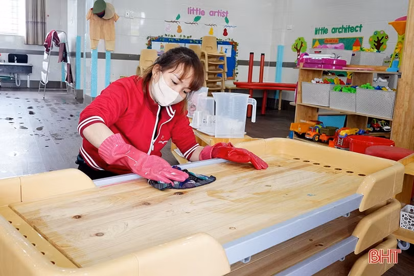 Các cơ sở giáo dục ở Hà Tĩnh vệ sinh trường lớp, sẵn sàng đón học sinh