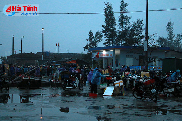 bi thu tinh uy kiem tra danh bat tieu thu hai san tai cang ca thach kim