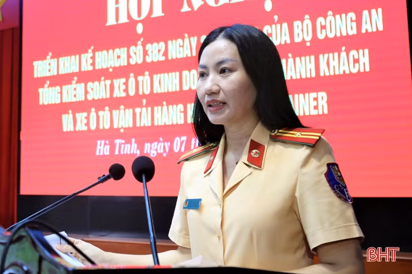 Tổng kiểm soát xe khách và xe container trên địa bàn Hà Tĩnh
