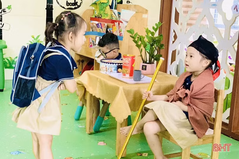 Hấp dẫn các hoạt động ngoại khóa ở Trường Mầm non Trung Kiên