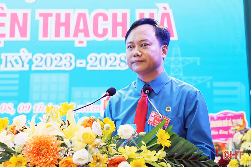 Ông Phạm Nam Anh tái cử Chủ tịch LĐLĐ huyện Thạch Hà