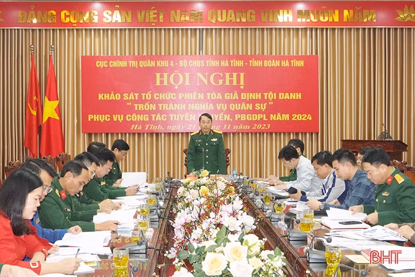 Khảo sát tổ chức phiên tòa giả định tội danh Trốn tránh nghĩa vụ quân sự”