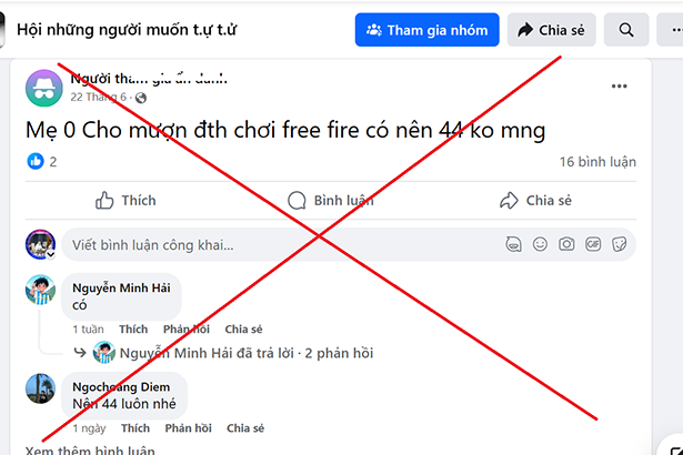 Ẩn hoạ từ những hội nhóm tiêu cực trên mạng xã hội