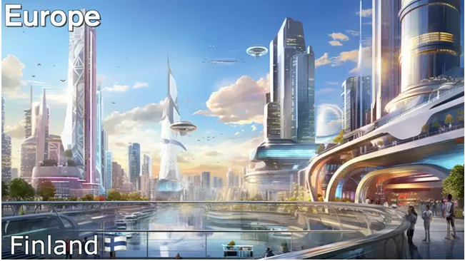 Ngỡ ngàng hình ảnh một số quốc gia tương lai được mô phỏng bởi AI