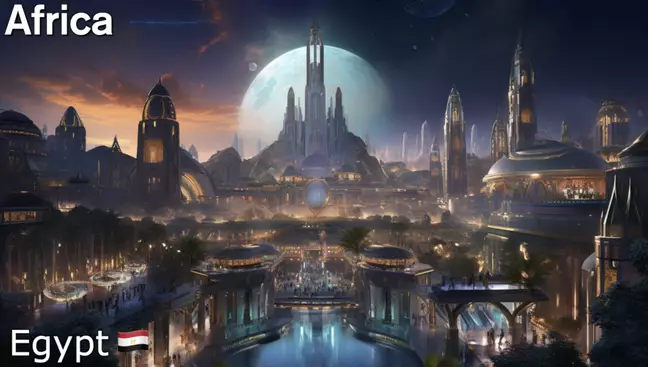 Ngỡ ngàng hình ảnh một số quốc gia tương lai được mô phỏng bởi AI