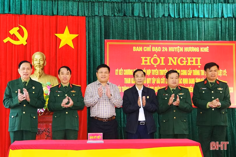 Hương Khê ký kết phối hợp tìm kiếm, quy tập hài cốt liệt sĩ