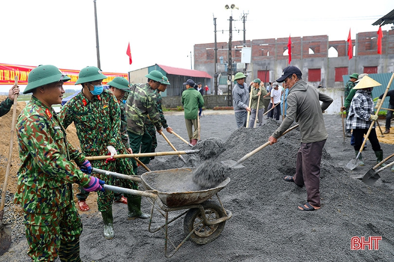 Khởi công nhiều công trình nông thôn mới tại thôn giáo Kỳ Hà