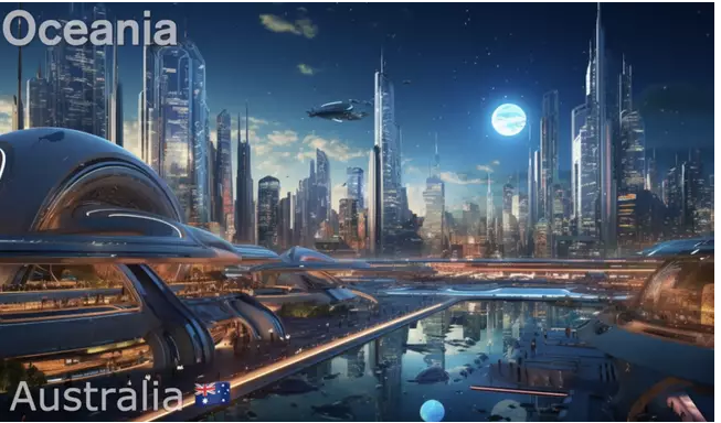 Ngỡ ngàng hình ảnh một số quốc gia tương lai được mô phỏng bởi AI