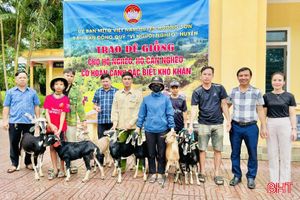 Hỗ trợ 27 con dê giống cho các hộ nghèo ở Hương Sơn