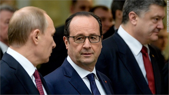 Các nhà lãnh đạo Nga, Pháp và Ukraine tại Minsk, Belarus.