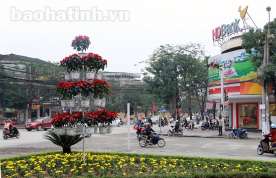 Thành phố Hà Tĩnh trang hoàng đón tết ảnh 10