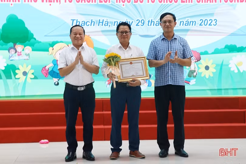 100% thư viện trường học ở Thạch Hà có đủ tài nguyên thông tin