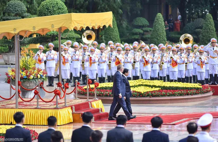 Lễ đón chính thức Thủ tướng Australia Anthony Albanese tại Phủ Chủ tịch ảnh 4 Lễ đón chính thức Thủ tướng Australia Anthony Albanese tại Phủ Chủ tịch