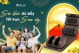 Đệm massage toàn thân đa năng Delax: Món quà tặng bố mẹ ý nghĩa dịp Tết