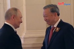 Tổng thống Nga Putin chào đón Tổng Bí thư Tô Lâm ở Điện Kremlin