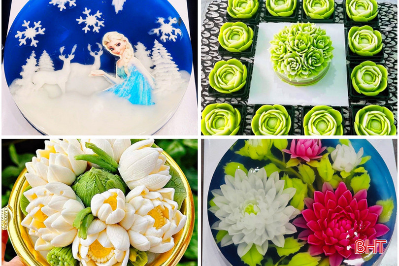 Mỗi chiếc bánh được chị Thương làm với niềm đam mê và sự chỉn chu trông giống như một tác phẩm nghệ thuật. wewe.jpg