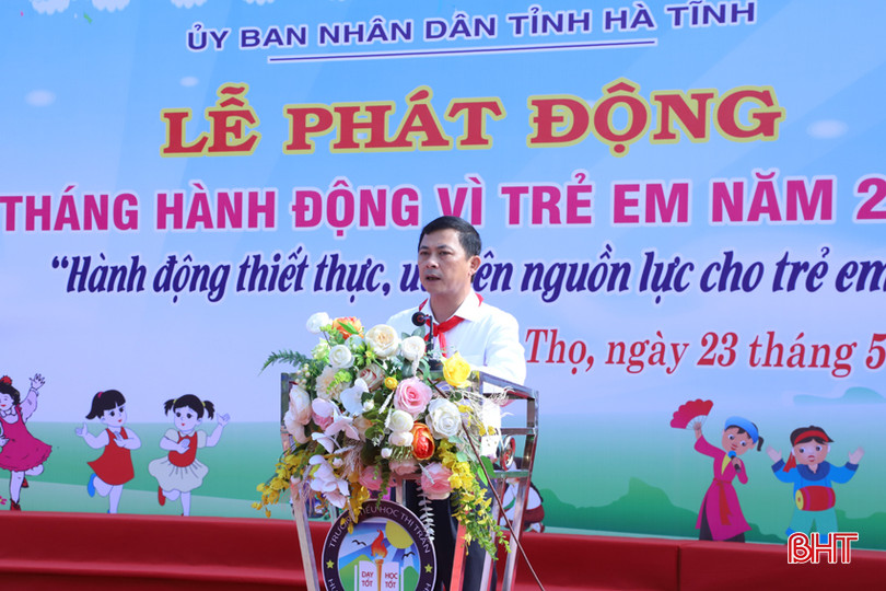 Phó Chủ tịch UBND tỉnh Lê Ngọc Châu phát động Tháng hành động vì trẻ em năm 2024. 3.jpg