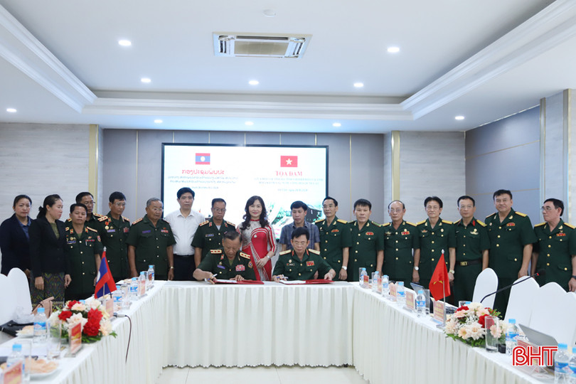 Hội Cựu chiến binh tỉnh Hà Tĩnh và Hiệp hội Cựu chiến binh tỉnh Bolikhămxay ký kết biên bản ghi nhớ giai đoạn 2024 - 2025. 111.jpg