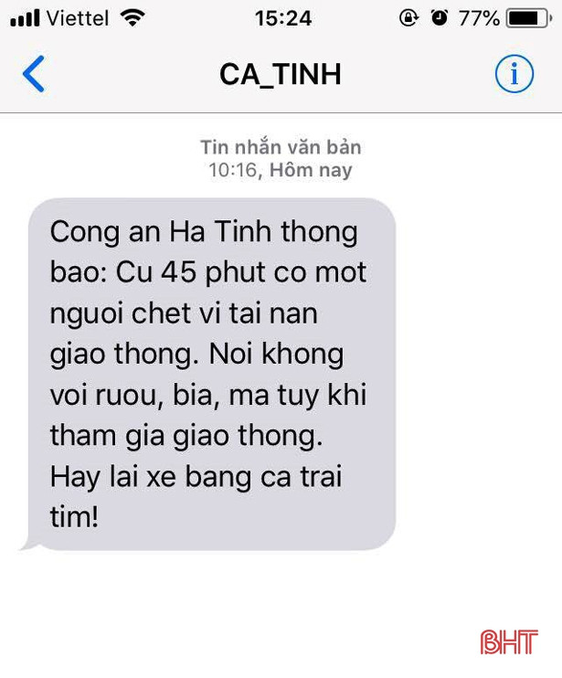 Phát gần 1, 5 triệu tin nhắn nhắc nhở người dân tham gia giao thông an toàn trong ngày lễ
