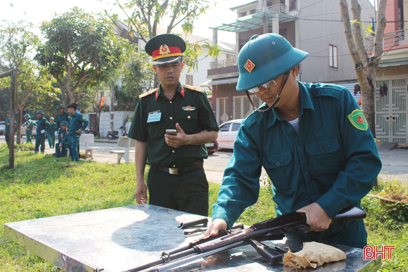 Hội thao huấn luyện tự vệ TP Hà Tĩnh đợt 1 năm 2019