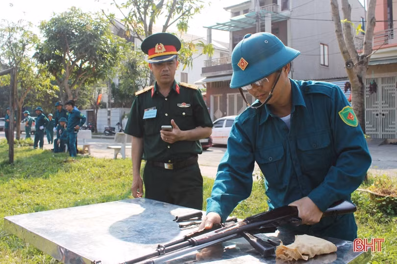 Hội thao huấn luyện tự vệ TP Hà Tĩnh đợt 1 năm 2019