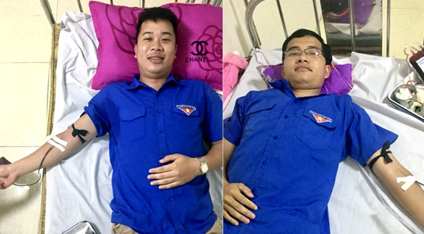 2 phó bí thư Đoàn ở Hà Tĩnh hiến máu cứu người