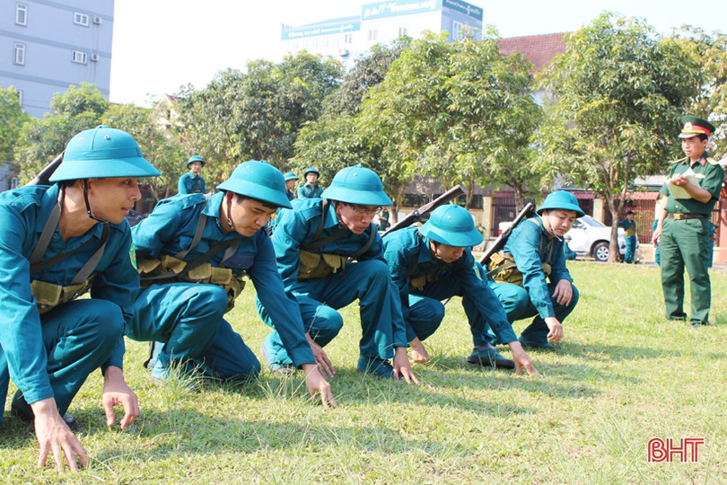 Hội thao huấn luyện tự vệ TP Hà Tĩnh đợt 1 năm 2019