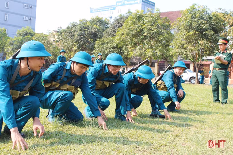 Hội thao huấn luyện tự vệ TP Hà Tĩnh đợt 1 năm 2019