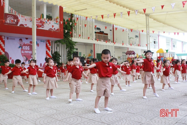 Học sinh mầm non iSchool Hà Tĩnh sôi động với “Kids Olympiad 2019