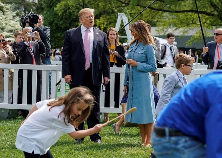 Vợ chồng Tổng thống Donald Trump tổ chức Lễ Phục sinh cho trẻ em tại Nhà Trắng