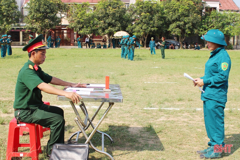 Hội thao huấn luyện tự vệ TP Hà Tĩnh đợt 1 năm 2019