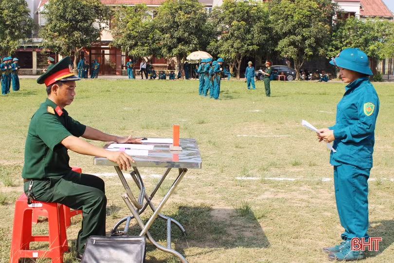 Hội thao huấn luyện tự vệ TP Hà Tĩnh đợt 1 năm 2019