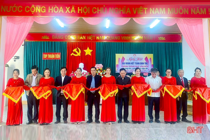 Khánh thành 6 nhà văn hoá thôn, tổ dân phố tại thị xã Hồng Lĩnh