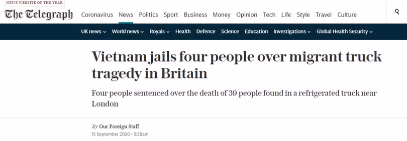 Truyền thông thế giới quan tâm phiên tòa xét xử 7 bị cáo liên quan vụ 39 nạn nhân tử vong trong container ở Anh mở tại Hà Tĩnh