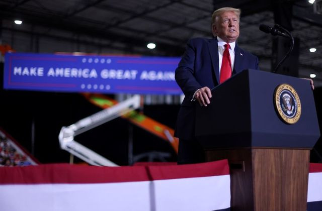 Quang cảnh buổi mít tinh vận động tranh cử gây tranh cãi của Tổng thống Donald Trump