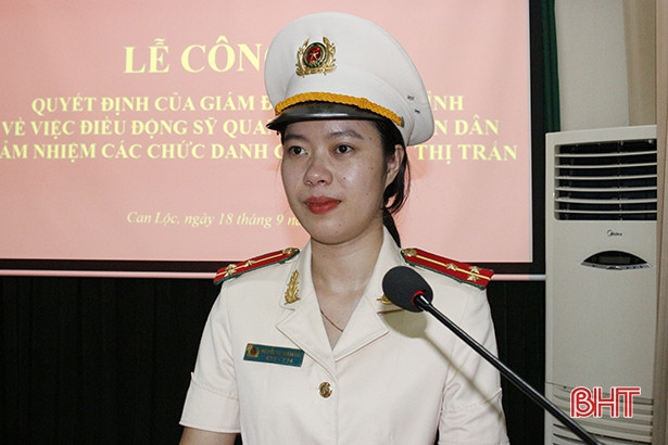 5 nữ công an chính quy xung phong về xã ở Can Lộc