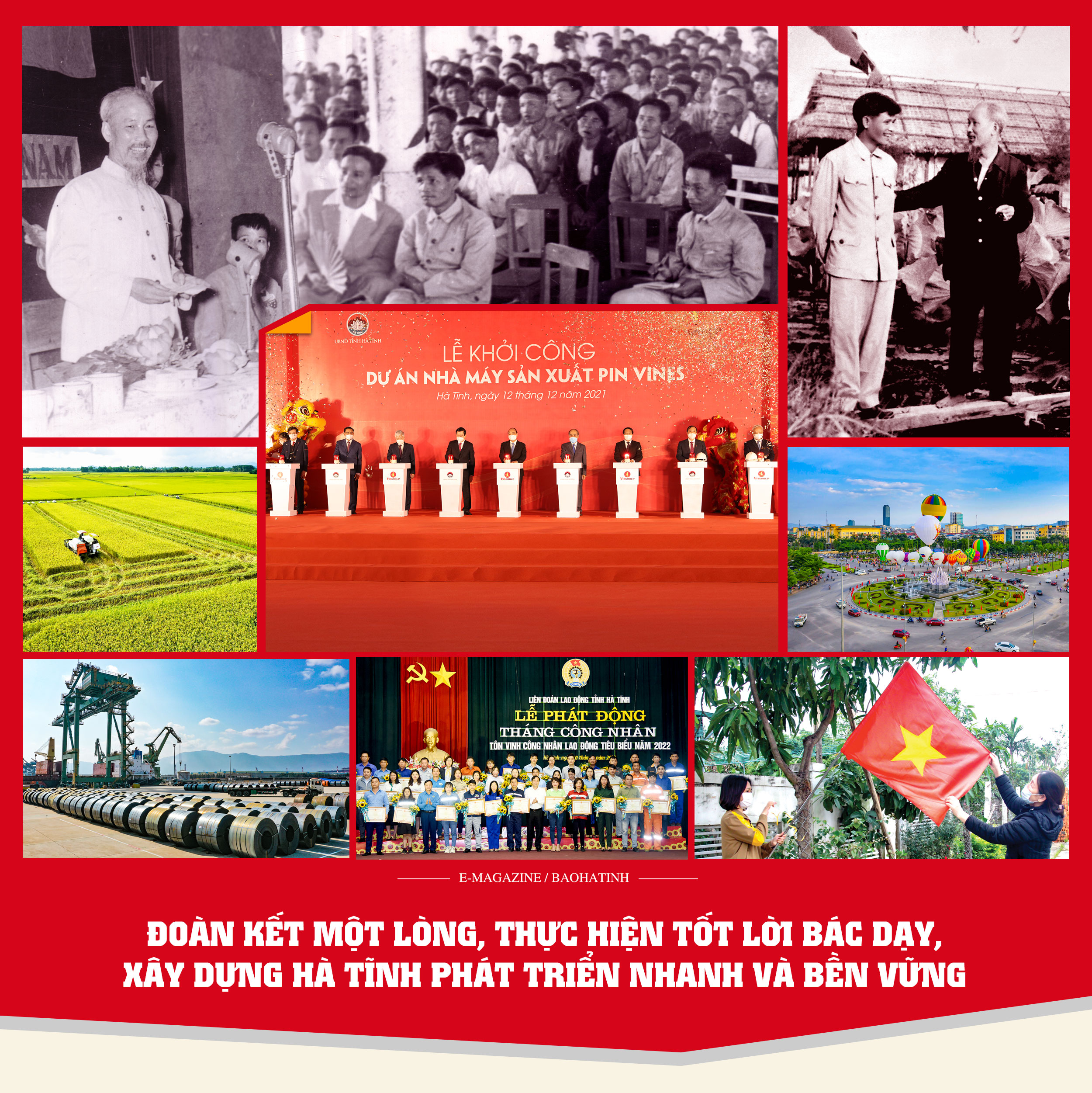 Đoàn kết một lòng, thực hiện tốt lời Bác dạy, xây dựng Hà Tĩnh phát triển nhanh và bền vững