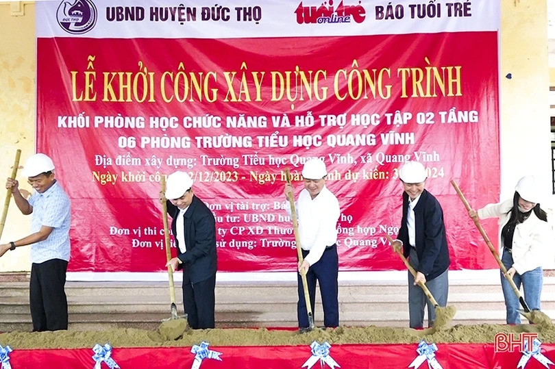 Khởi công xây dựng công trình trường học 4,5 tỷ đồng tại Đức Thọ