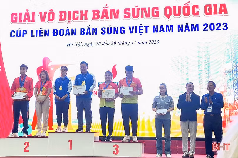 Hà Tĩnh giành 2 huy chương tại Giải Vô địch bắn súng toàn quốc năm 2023