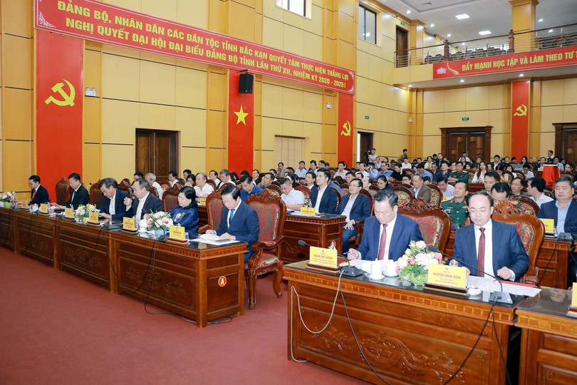 Các đại biểu dự Hội nghị Công bố Quy hoạch tỉnh Bắc Kạn thời kỳ 2021 - 2030, tầm nhìn đến năm 2050