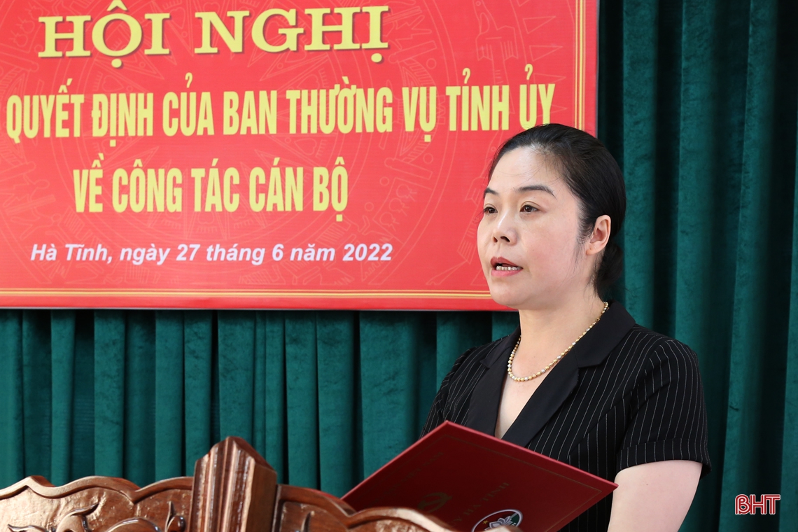 Hà Tĩnh bổ nhiệm Phó Trưởng ban chuyên trách Ban Bảo vệ, chăm sóc sức khỏe cán bộ tỉnh