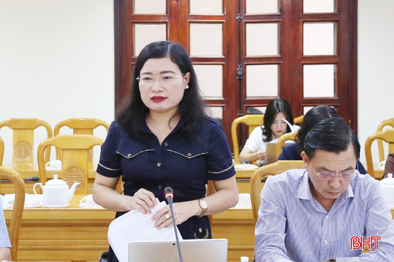 Giám đốc Sở GD&ĐT Hà Tĩnh Nguyễn Thị Nguyệt đề xuất một số nội dung hợp tác trong lĩnh vực giáo dục. 4a-1348.jpg