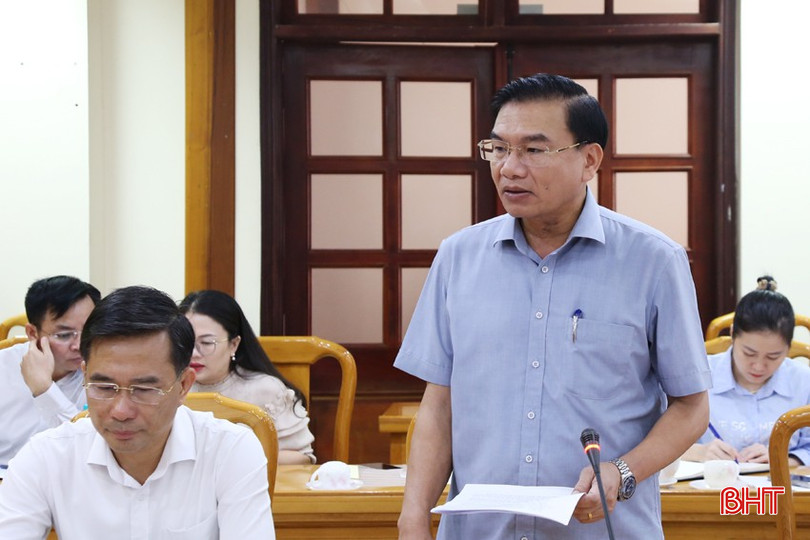 Phó Giám đốc Sở VH-TT&DL Hà Tĩnh Trần Xuân Lương báo cáo một số nội dung của chuỗi sự kiện. bqbht_br_1a.jpg