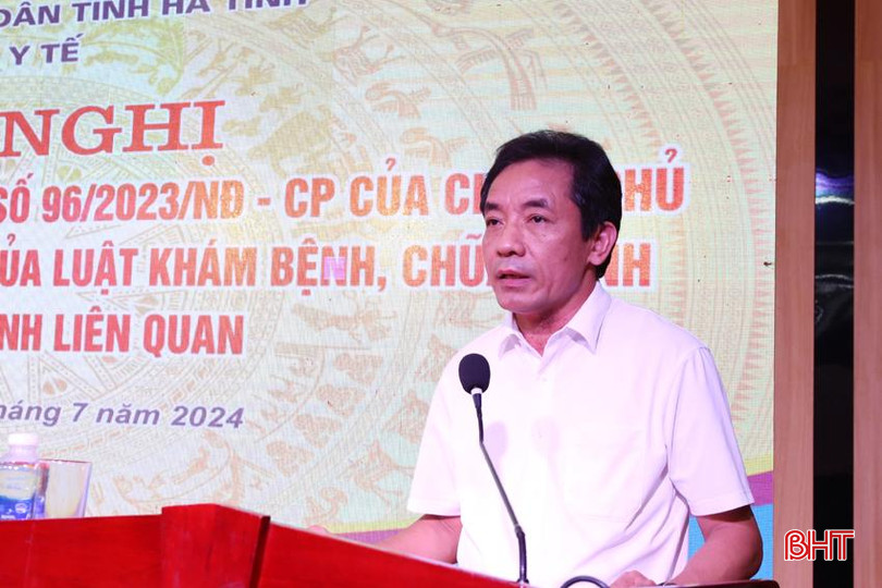 Ông Lê Chánh Thành - Phó Giám đốc Sở Y tế đề nghị các đại biểu tiếp thu, nắm bắt đầy đủ các nội dung của Nghị định 96, nhất là những điểm mới để áp dụng, điều chỉnh phù hợp trong quá trình hoạt động. IMG_8704A.jpg