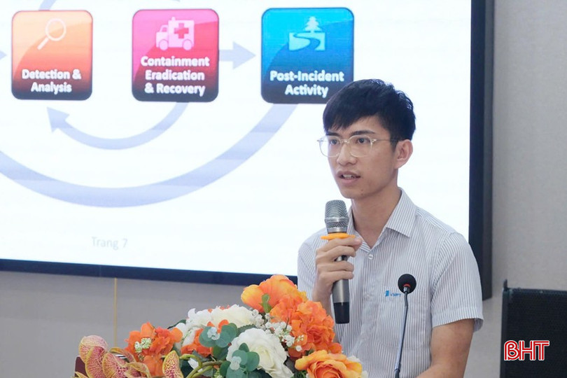 Ông Nguyễn Bá Cảnh - chuyên gia an toàn thông tin của Trung tâm An toàn thông tin (Tập đoàn VNPT Việt Nam) cập nhật các nội dung cuộc diễn tập. bqbht_br_khai-mac-3a.jpg