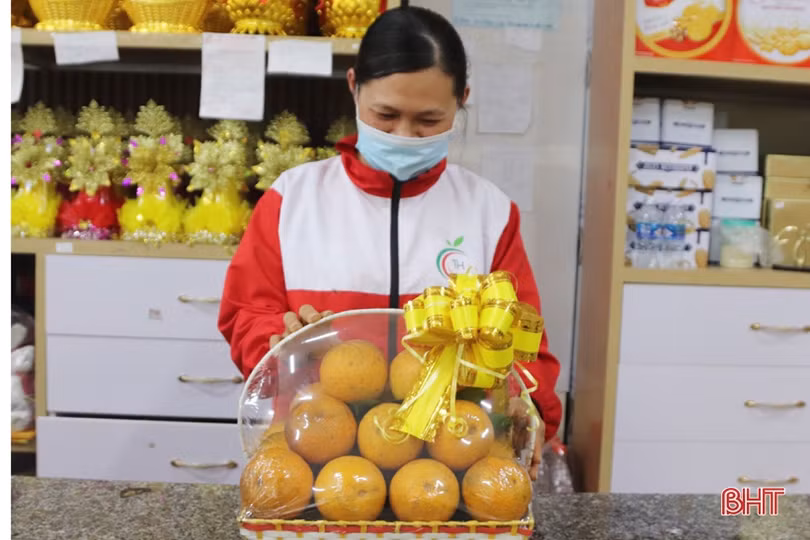 Phong phú những giỏ quà tết tại Hà Tĩnh