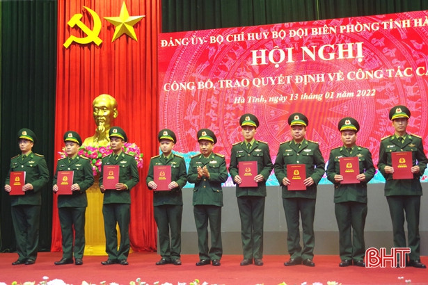 23 cán bộ, sĩ quan biên phòng Hà Tĩnh được Bộ Tư lệnh BĐBP điều động, bổ nhiệm