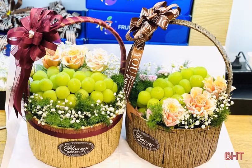 Phong phú những giỏ quà tết tại Hà Tĩnh