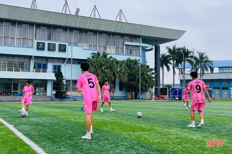 U13 Hà Tĩnh hội quân sau khi giành Á quân Giải Bóng đá thiếu niên Cup Yamaha